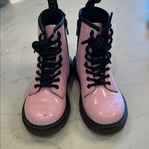 Dr. Martens Kids Pink Lace-Up Boots